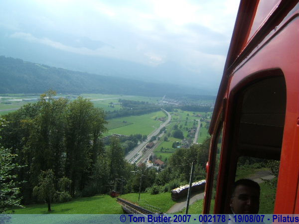 Photo ID: 002178, Starting the climb up Pilatus on the worlds steepest cog-wheel railway, Pilatus, Switzerland