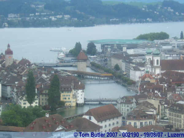 Photo ID: 002190, Looking over the city from Schlo Gutsch, Luzern, Switzerland