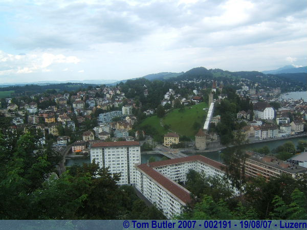 Photo ID: 002191, Looking over the city from Schlo Gutsch, Luzern, Switzerland