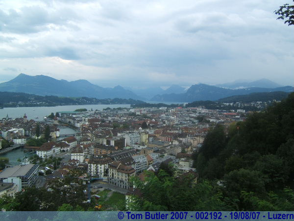 Photo ID: 002192, Looking over the city from Schlo Gutsch, Luzern, Switzerland