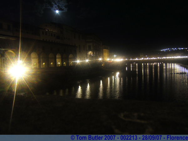 Photo ID: 002213, The view from the Ponte Vecchio at full moon, Florence, Italy