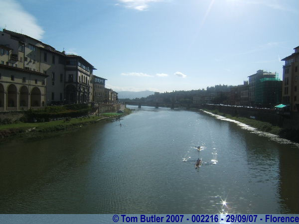 Photo ID: 002216, The view from the Ponte Vecchio on a warm Autumn morning, Florence, Italy