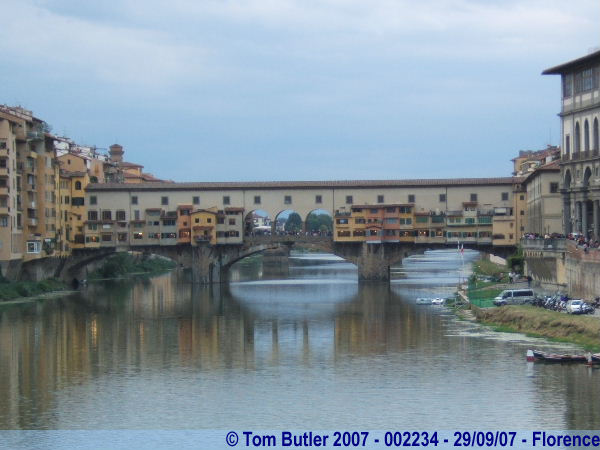 Photo ID: 002234, The Ponte Vecchio seen from the Ponte Alle Grazie, Florence, Italy