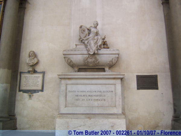 Photo ID: 002261, The tomb of Machiavelli, Florence, Italy