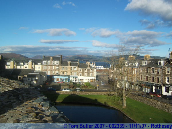 Photo ID: 002339, The view from the castle, back across to the mainland, Rothesay, Scotland