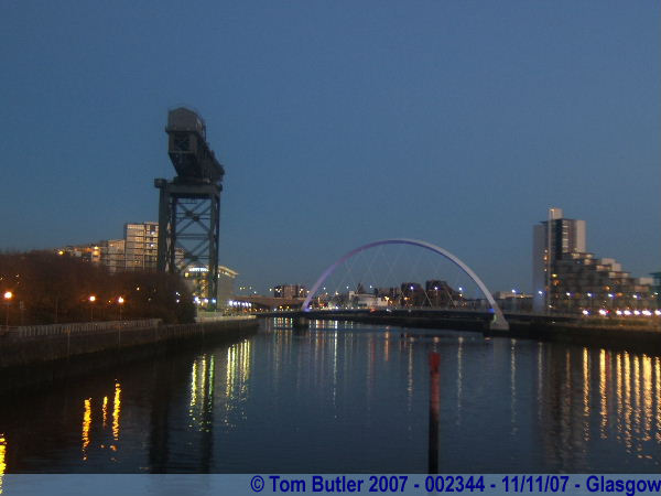 Photo ID: 002344, The Clyde at dusk, Glasgow, Scotland