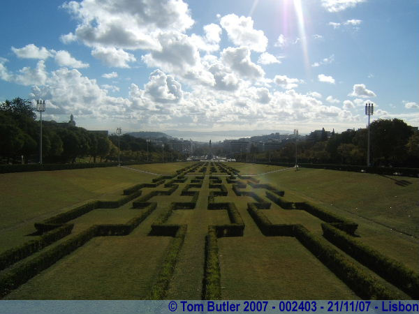 Photo ID: 002403, Looking down the Parque Eduardo VII, Lisbon, Portugal