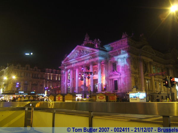 Photo ID: 002411, The Start of the Christmas market outside the Bourse, Brussels, Belgium