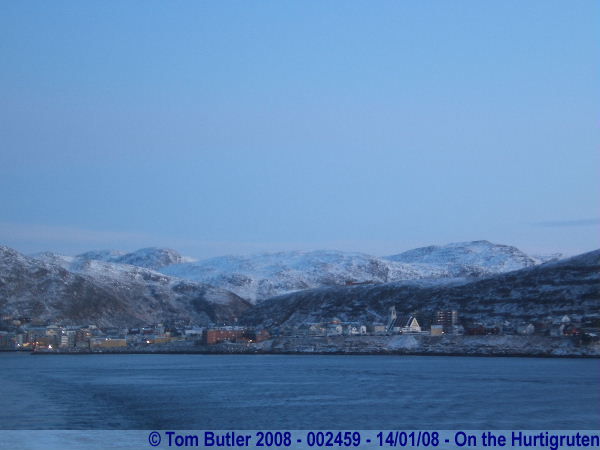 Photo ID: 002459, Looking back on Hammerfest from the Nordlys, On the Hurtigruten, Between Hammerfest and ksfjord, Norway