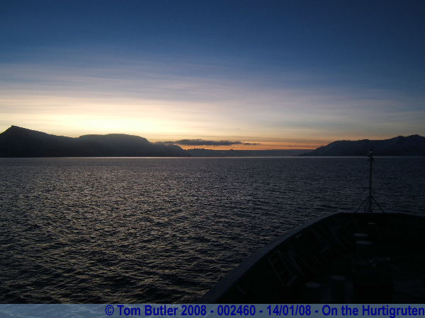 Photo ID: 002460, Twilight on the horizon, On the Hurtigruten, Between Hammerfest and ksfjord, Norway