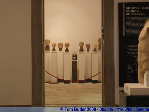 Photo ID: 002545, A room of heads in the Archaeological museum, Seville, Spain