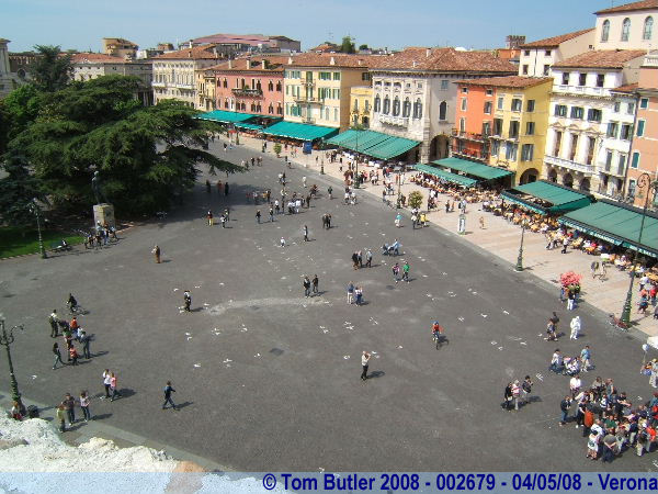 Photo ID: 002679, The Piazza Bra from the top of the Arena, Verona, Italy