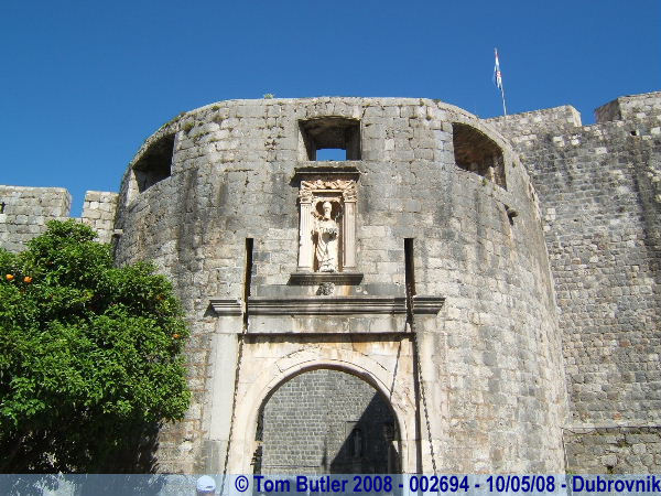 Photo ID: 002694, Pile Gate with St Blaise protecting the city, Dubrovnik, Croatia
