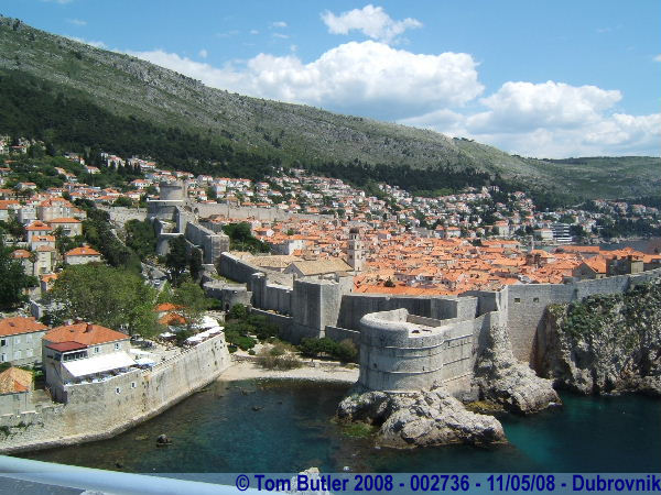 Photo ID: 002736, The old town seen from Lovrijenac Fort, Dubrovnik, Croatia