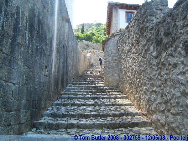 Photo ID: 002759, The steep lanes of the village, Pocitelj, Bosnia and Herzegovina