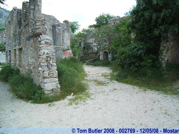 Photo ID: 002769, Ruins of buildings destroyed during the 1995-1999 war, Mostar, Bosnia and Herzegovina