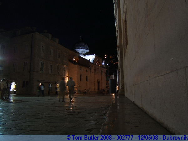 Photo ID: 002777, Looking along Pred Dvorom at night, Dubrovnik, Croatia