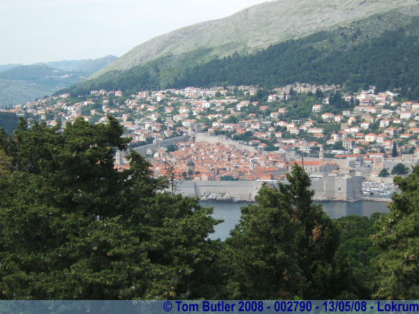 Photo ID: 002790, Dubrovnik seen from Fort Royal, Lokrum, Croatia