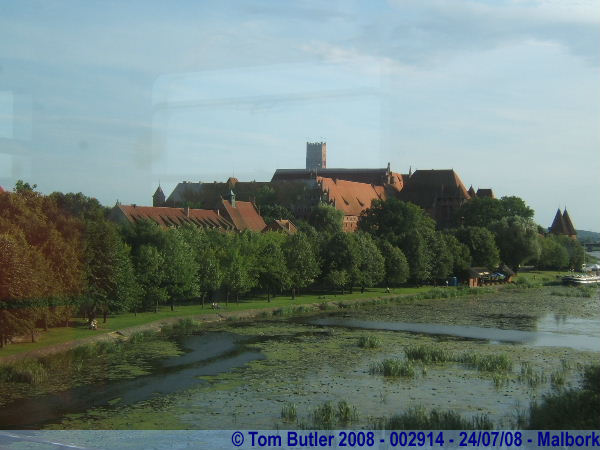 Photo ID: 002914, Malbork Castle seen from the train, Malbork, Poland