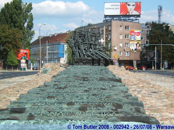 Photo ID: 002942, A monument by the hotel, Warsaw, Poland