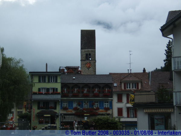 Photo ID: 003035, The church clock tower, Interlaken, Switzerland