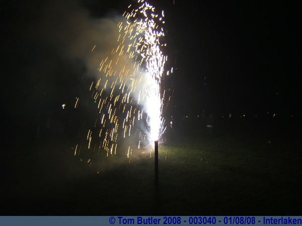 Photo ID: 003040, Fireworks on National Day, Interlaken, Switzerland