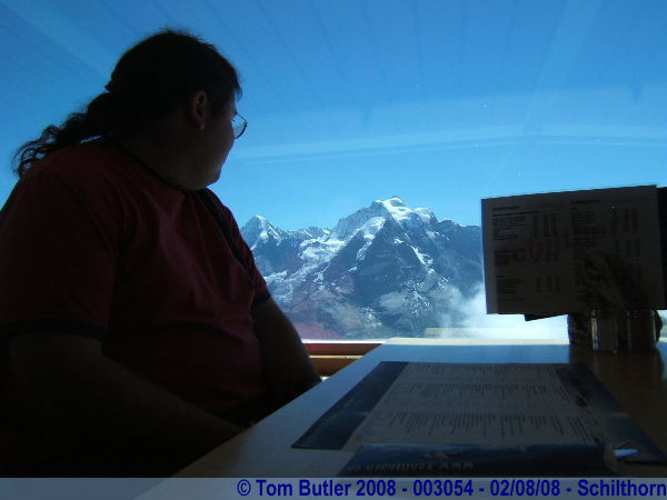 Photo ID: 003054, Taking the views in the revolving restaurant, Schilthorn, Switzerland