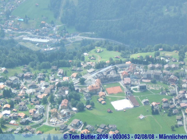 Photo ID: 003063, Looking down onto Wengen and beneath it Lauterbrunnen , Mnnlichen, Switzerland
