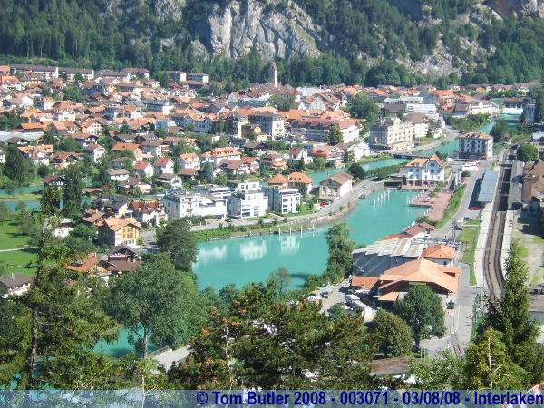 Photo ID: 003071, Interlaken, looking like a toy town from Heimwehfluh, Interlaken, Switzerland