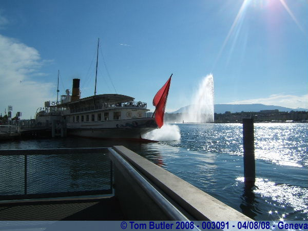 Photo ID: 003091, My transport to Lausanne checks it's paddles, Geneva, Switzerland
