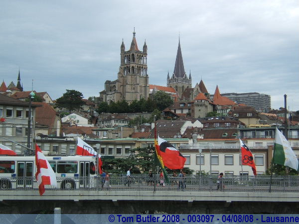 Photo ID: 003097, The cathedral overlooking the city centre, Lausanne, Switzerland