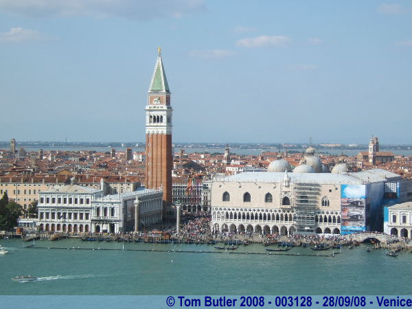 Photo ID: 003128, St Marks Square from the bell tower of San Giorgio Maggiore, Venice, Italy