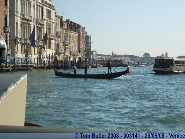 Photo ID: 003141, A morning commuter aboard a Traghetti, avoiding two Vapotetti, Venice, Italy