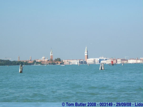 Photo ID: 003149, Looking back to Venice from the Lido, Lido, Italy