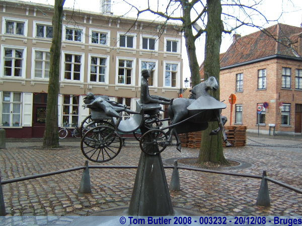 Photo ID: 003232, Statue outside the brewery, Bruges, Belgium