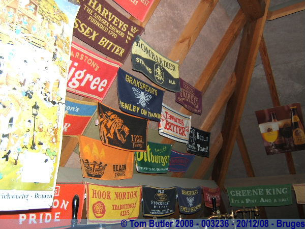 Photo ID: 003236, A sample of mostly British beer towels, Bruges, Belgium