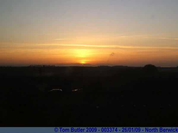 Photo ID: 003374, Sunset over the Pentland Hills, North Berwick, Scotland