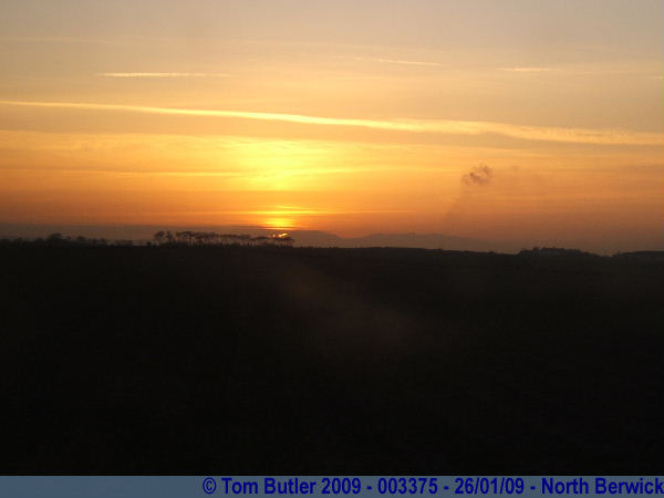 Photo ID: 003375, Sunset over the Pentland Hills, North Berwick, Scotland