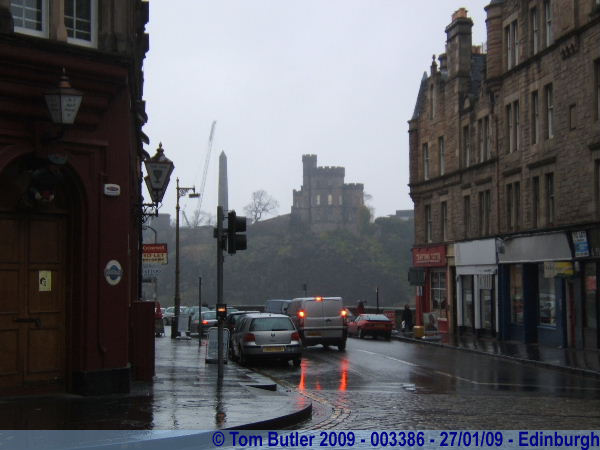 Photo ID: 003386, The Royal Observatory and Carlton Hill, seen from the Royal Mile, Edinburgh, Scotland