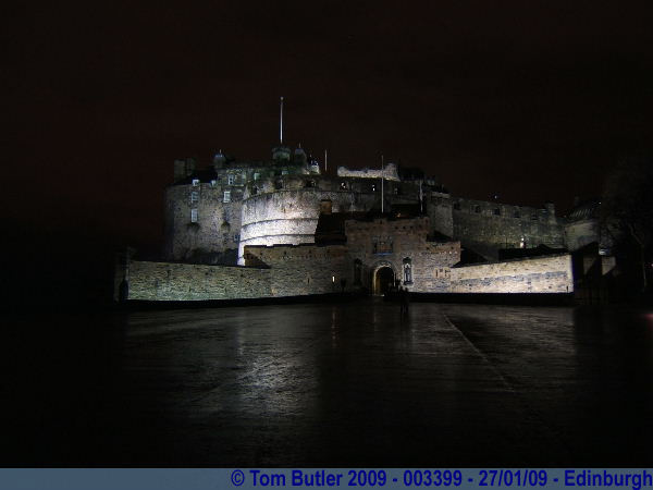 Photo ID: 003399, The entrance to Edinburgh Castle at Night, Edinburgh, Scotland