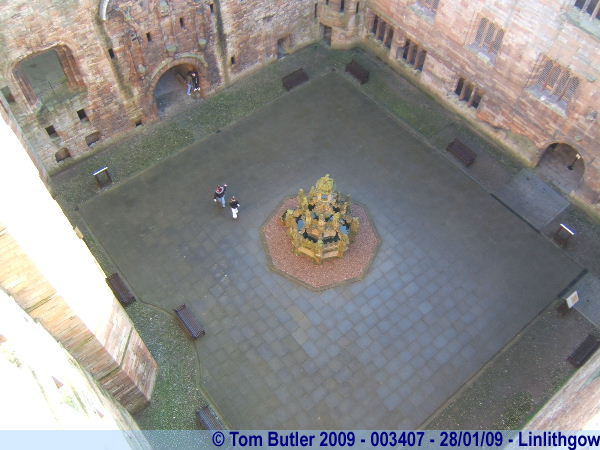 Photo ID: 003407, Down into the central courtyard, Linlithgow, Scotland