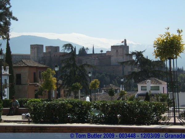 Photo ID: 003448, The Alhambra seen from the gardens of the Mosque, Granada, Spain