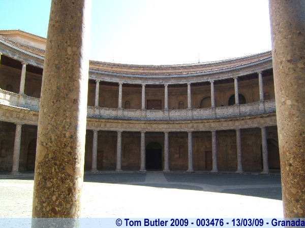 Photo ID: 003476, Inside the courtyard of the Palace of Charles V, Granada, Spain
