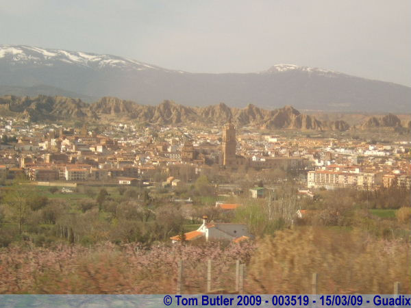 Photo ID: 003519, The city of Guadix seen from the train, Guadix, Spain
