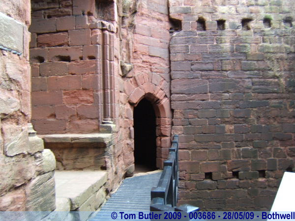 Photo ID: 003686, Inside the main tower, Bothwell, Scotland