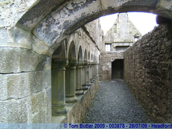 Photo ID: 003878, The side of what were the Cloisters of Ross Errily Friary, Headford, Ireland