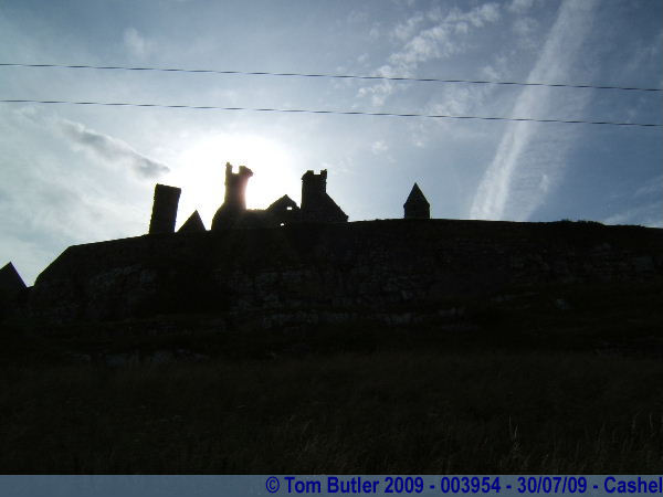 Photo ID: 003954, The sun starts to dip behind the Rock of Cashel, Cashel, Ireland