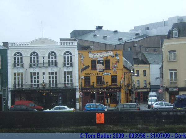 Photo ID: 003956, Looking across the Lee to a highly decorated pub, Cork, Ireland