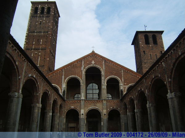 Photo ID: 004172, The front of the Basilica Sant' Ambrogio, Milan, Italy