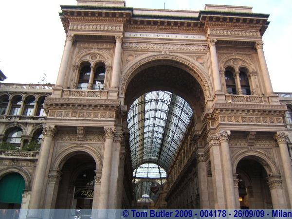 Photo ID: 004178, The front of the Galleria Victorio Emanuele II, Milan, Italy